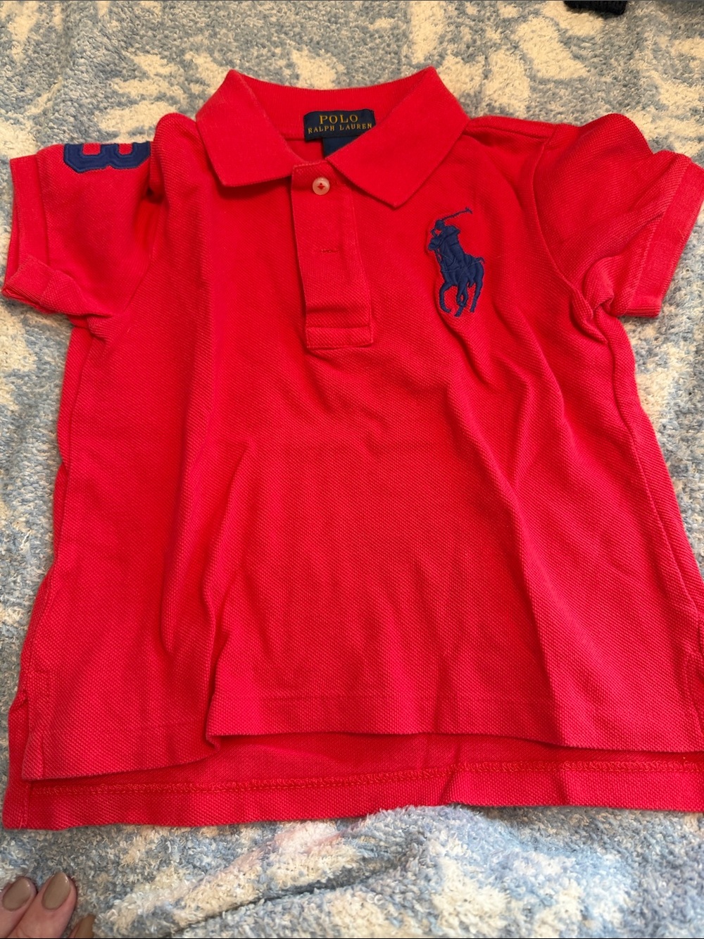 Polo by Ralph Lauren Boys Red Polo with Navy Pony